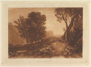 Solitude, eller The Reading Magdalen Liber Studiorum, del XI, skylt 53, 12 maj 1814. av Joseph Mallord William Turner