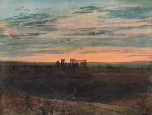 Stonehenge: Solnedgång, 1909 av Joseph Mallord William Turner