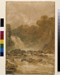 The Fall Of The Clyde (bläcktvättar på vitt papper) av Joseph Mallord William Turner