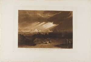 The Fifth Plague of Egypt, skylt 16 från Liber Studiorum av Joseph Mallord William Turner