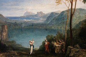 Lake of Avernus, Aeneas, Cumaean Sybil, detalj av Joseph Mallord William Turner