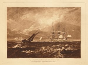 Marinmålningen Leader av Joseph Mallord William Turner