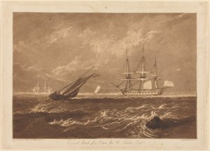 Marinmålningen Leader av Joseph Mallord William Turner