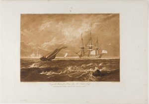 The Leader Sea Piece, tallrik 20 från Liber Studiorum av Joseph Mallord William Turner