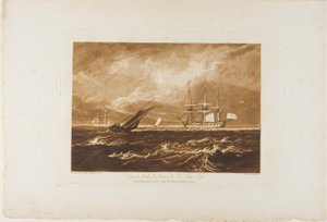 The Leader Sea Piece, tallrik 20 från Liber Studiorum av Joseph Mallord William Turner