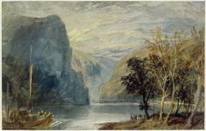 Lorelei-klippan, 1817 av Joseph Mallord William Turner