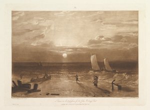 The Mildmay Sea-Piece Liber Studiorum, del VIII, skylt 40, 11 februari 1812. av Joseph Mallord William Turner