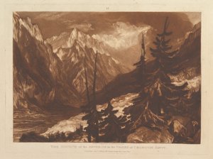 The Source of the Arvaron in the Valley of Chamouni, Savoy Liber Studiorum, pa..., 1 januari, av Joseph Mallord William Turner