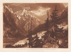 Arverons källa i Chamonixdalen, Savojen av Joseph Mallord William Turner