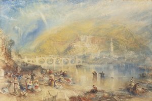 Vy över Heidelberg med en regnbåge av Joseph Mallord William Turner