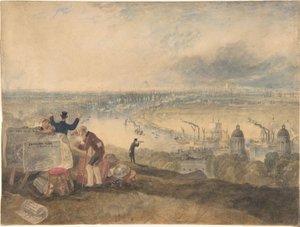 Utsikt över London från Greenwich av Joseph Mallord William Turner