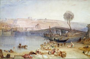 Utsikt över platsen och slottet Saint Germain en Laye. Målning av Joseph Mallord William Turner (1775-1851) av Joseph Mallord William Turner