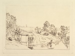Water Cress Gatherers Liber Studiorum, del XIII, 1819. av Joseph Mallord William Turner