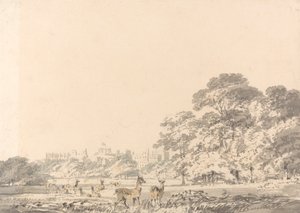 Windsor slott och park med rådjur av Joseph Mallord William Turner