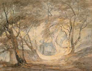 Skogsscen med figurer, ca 1798 (akvarell på papper) av Joseph Mallord William Turner