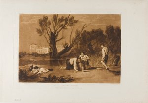 Young Anglers, tallrik 32 från Liber Studiorum av Joseph Mallord William Turner