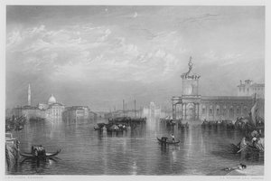 Venedig, The Dogana, från bilden i Vernon Gallery