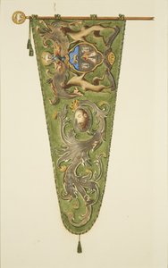Banner of the Merchant Taylors, inskrivet "The Little Things Grow"