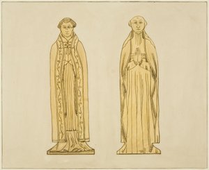 Mässing i Temple Church (akvarell på papper) av Joseph Manning