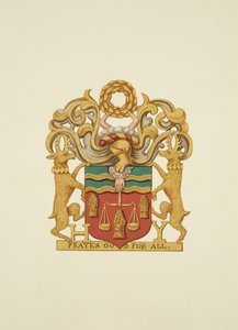 Bagarnas vapensköld, inskrivet "H.Y". och 