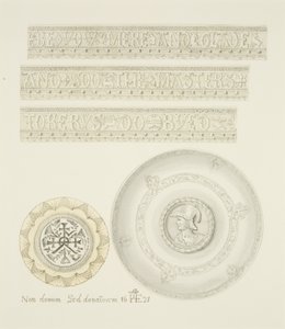 Detaljer om Mazer Bowl och Tazza (akvarell på papper)