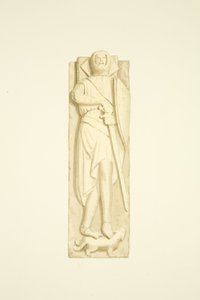 Effigy av Robert de Berkeley i St Mary Redcliffe (akvarell på papper) av Joseph Manning
