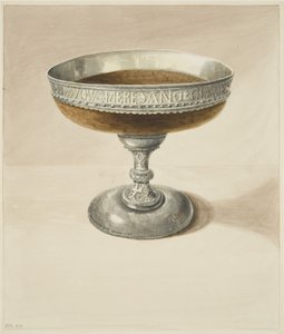 Mazer Bowl och Tazza, sammanfogade (akvarell på papper) av Joseph Manning