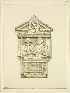 Monument i St Thomas Churchyard (akvarell på papper) av Joseph Manning