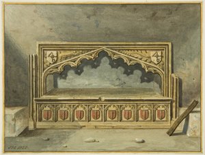 Okänd grav i Johanneskyrkans krypta (akvarell på papper) av Joseph Manning