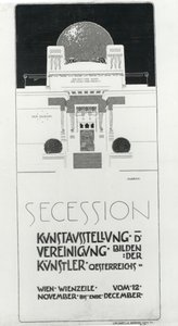 Affischreklam Secession-utställning för österrikiska konstnärer, 1898 (färgad litho)