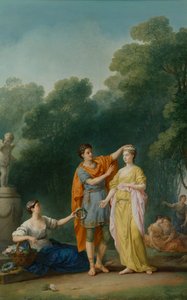 En älskare som kröner sin älskarinna, 1733