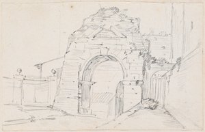 Drusus båge nära Appian Way av Joseph Marie Vien