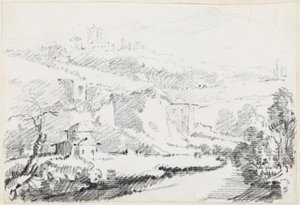 Landskap i Alban Hills av Joseph Marie Vien