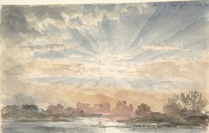 Landskap med uppgående sol, 1 december 1828, 08:30, 1828.