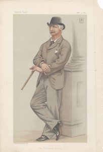 Coutts Lindsay, The Grosvenor Gallery från Vanity Fair 3 februari 1883 (kromolitografi)