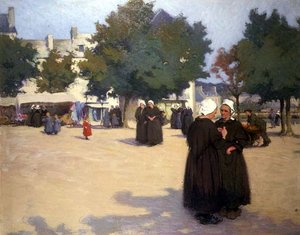 The Village Square, Bretagne (olja på duk)