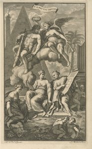 Hercules krönt av Victoria Titelsida för: Cornelis de Bruyn, Cornelis de Bruyns resor, genom de mest kända delarna av Mindre Asien, 1698 av Joseph Mulder