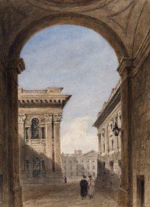 Canterbury Gate och Christ Church Quad, Oxford, 1833 (wc på papper)