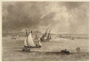 Skeppar utanför kusten av Joseph Murray Ince