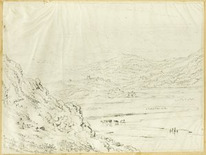 Town och Castle of Hay av Joseph Murray Ince