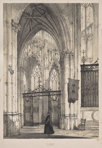 Medeltidens arkitektur: Church of St. Riquier, nära Abbeville av Joseph Nash
