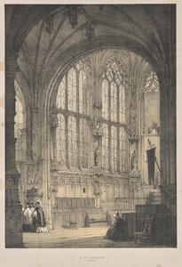 Medeltidens arkitektur: I St. Jacques, Dieppe, East End, Interiör av Joseph Nash