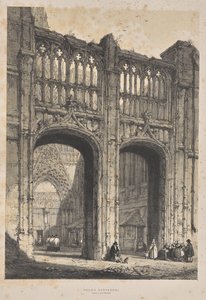 Medeltidens arkitektur: Rouens katedral, norra ingången av Joseph Nash