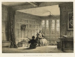 Burnack i matsalen, Haddon Hall, Derbyshire av Joseph Nash