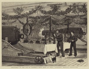 Jul i Marmorhavet, mässdäck på HMS Achilles väntar på inspektion
