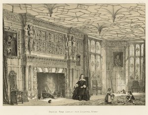 Drawing Room, Loseley, nära Guildford, Surrey