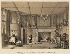 Eldstad i Gate-House, Kenilworth, Warwickshire