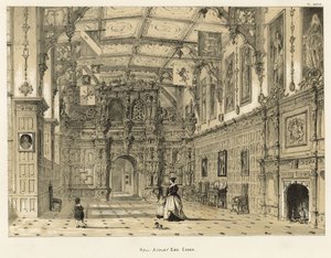 Hall, Audley End, Essex av Joseph Nash