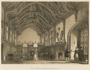 Hall, Milton Abbey, Dorsetshire av Joseph Nash