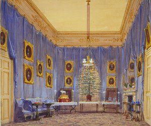 Drottning Victorias julgran, Windsor Castle, 1845 av Joseph Nash